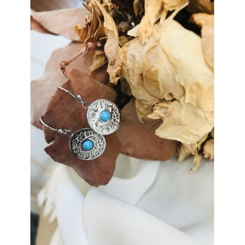 Silver haoliti earring